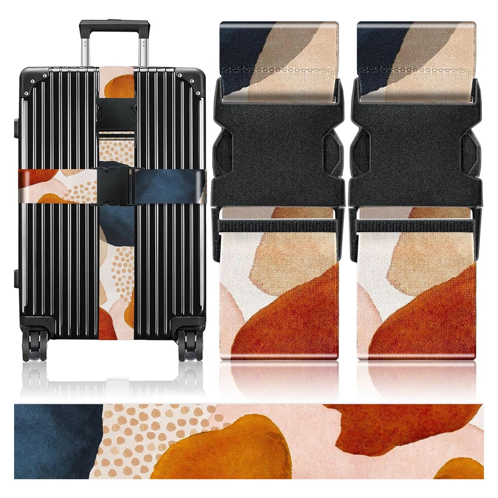 Correas de Equipaje Slohif Ajustables 2 Piezas Nylon Arte