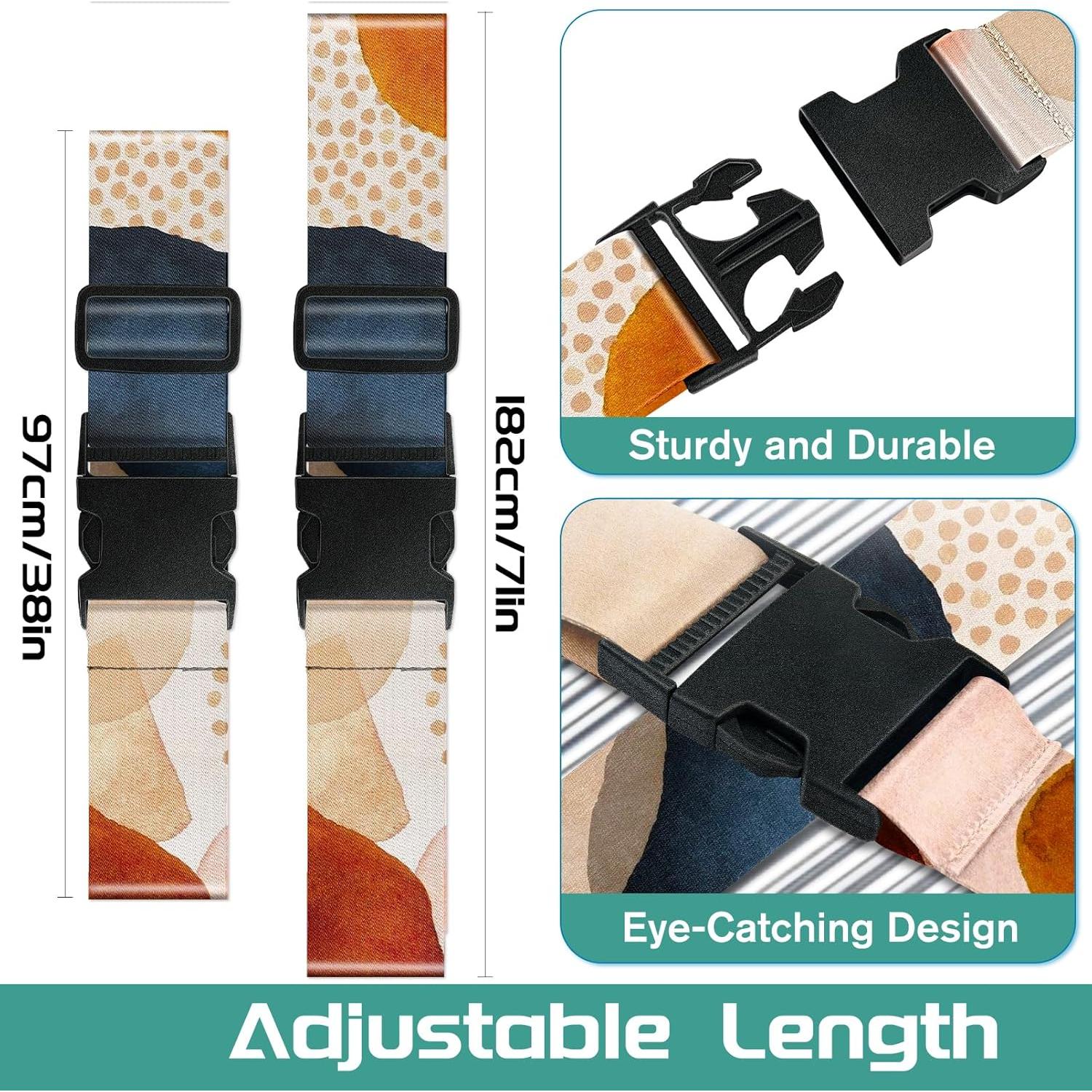 Correas de Equipaje Slohif Ajustables 2 Piezas Nylon Arte