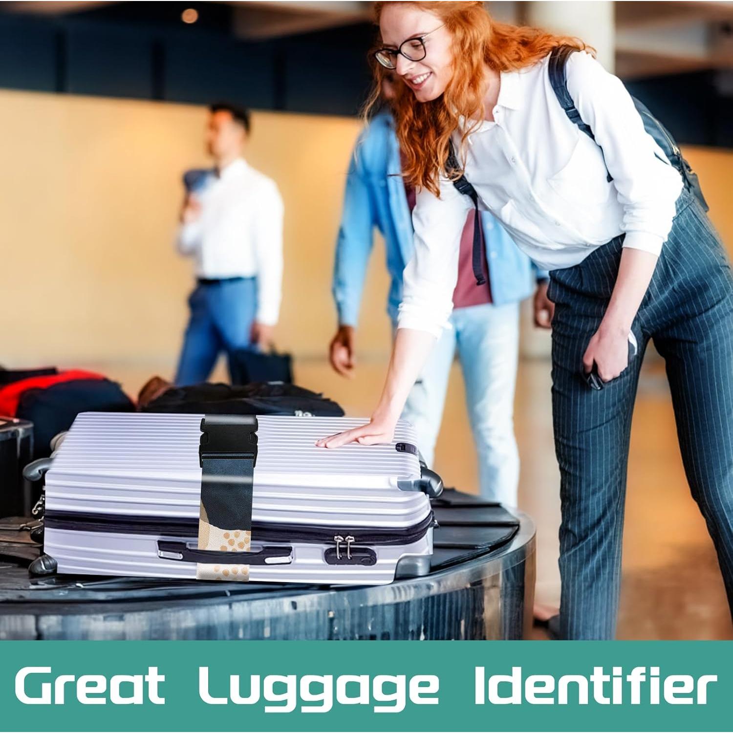 Correas de Equipaje Slohif Ajustables 2 Piezas Nylon Arte