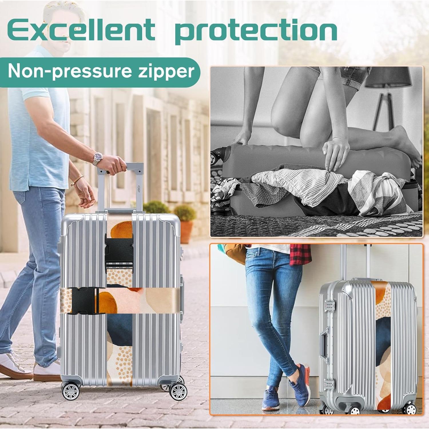 Correas de Equipaje Slohif Ajustables 2 Piezas Nylon Arte