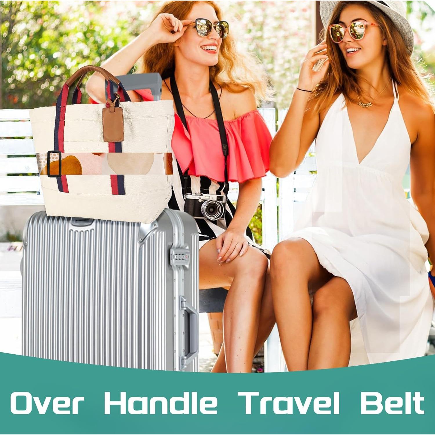 Correas de Equipaje Slohif Ajustables 2 Piezas Nylon Arte