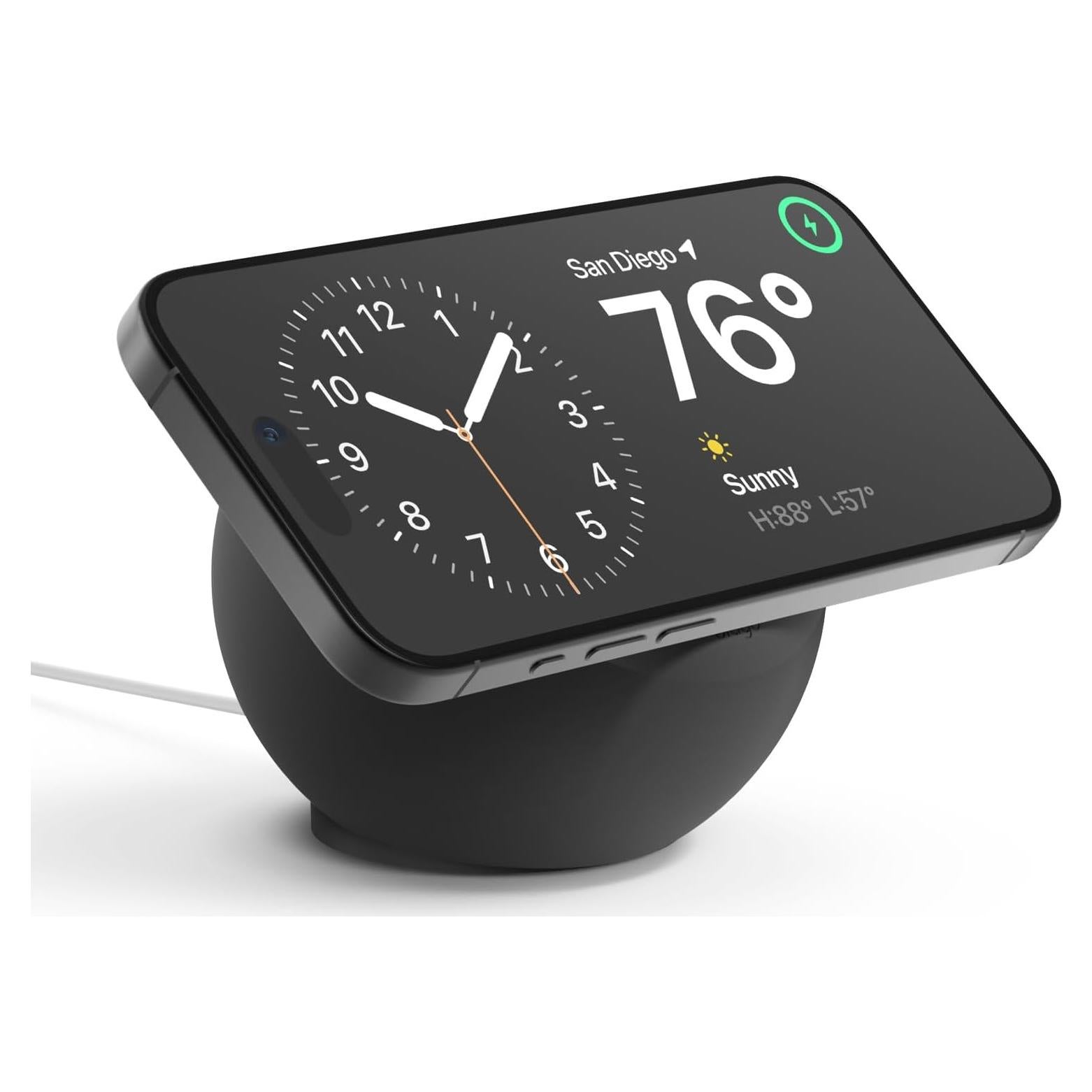 elago MS2 Charging Stand Compatible with MagSafe Charger - Premium Silicone, Compatible with iPhone 16/15/14/13/12 Series, Designed for MagSafe Stand [Black] [Charging Cable Not Included]