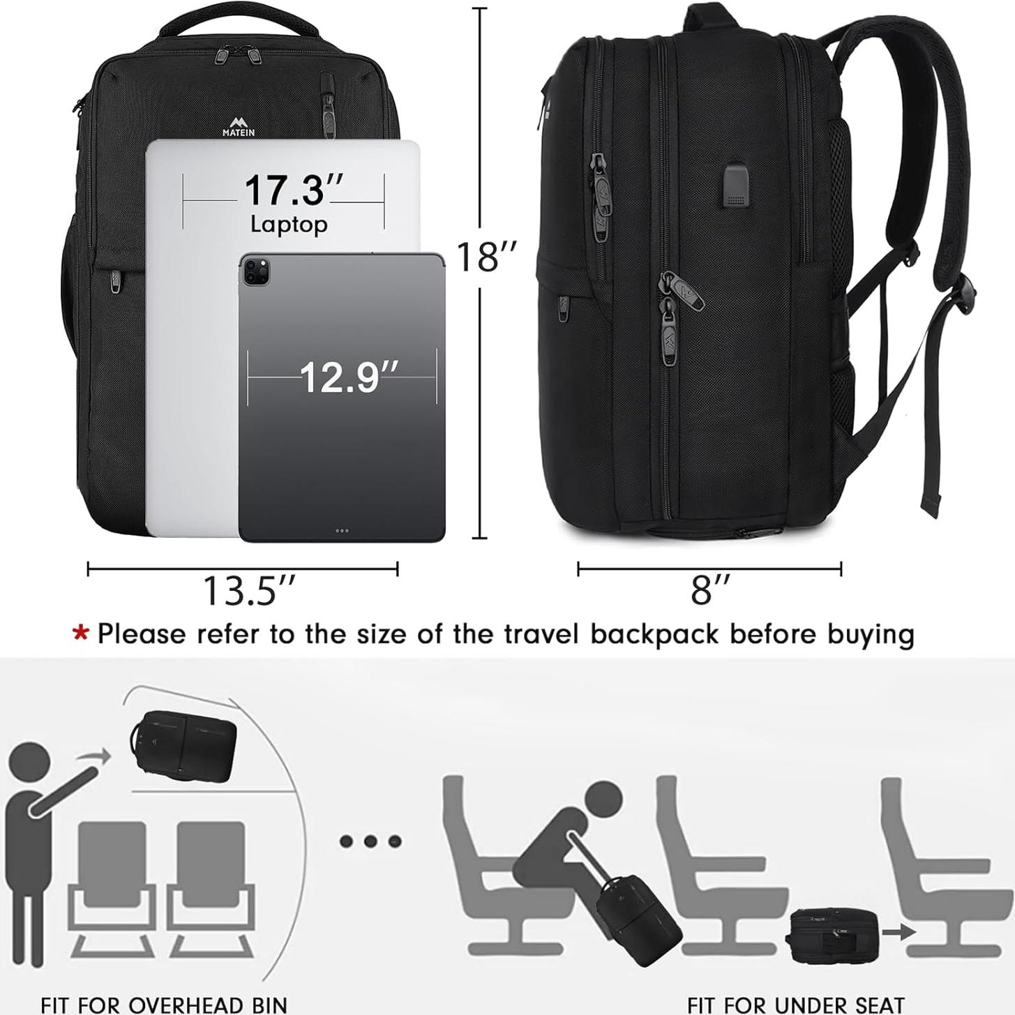 Mochila de Mano MATEIN para Laptop 17" Aprobada por Aerolíneas