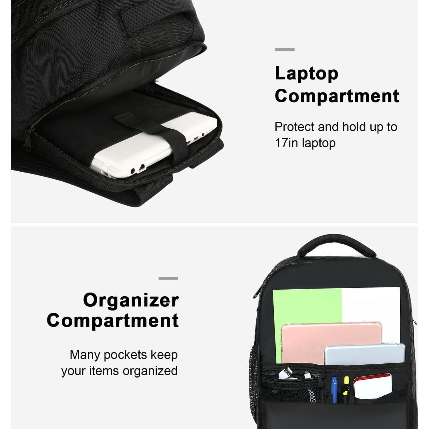 Mochila de Mano MATEIN para Laptop 17" Aprobada por Aerolíneas