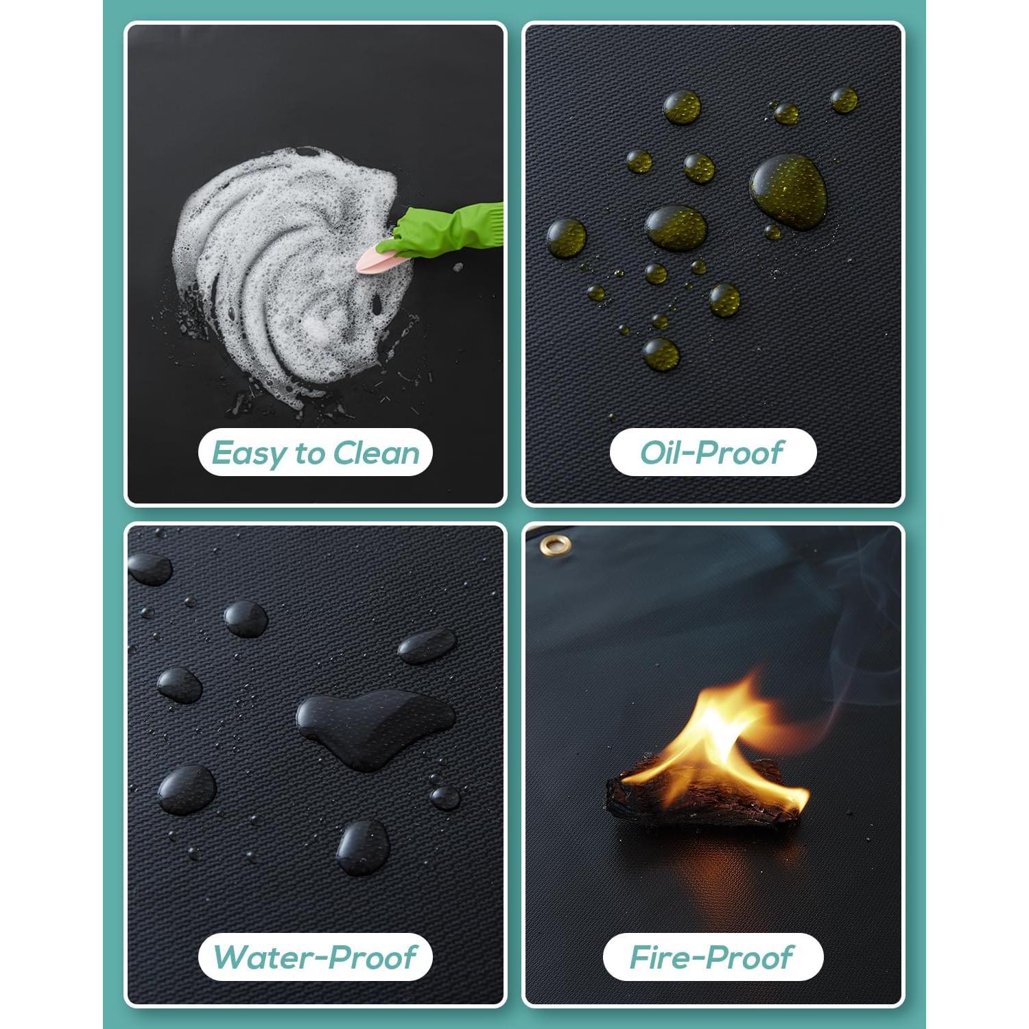 Alfombrilla Ignífuga Doble Cara FIREWESS 61x107 cm para Parrilla