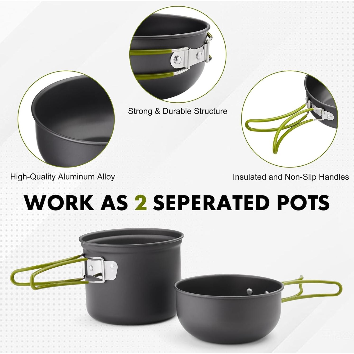 Kit de Utensilios de Cocina THTYBROS para Camping 7 Piezas