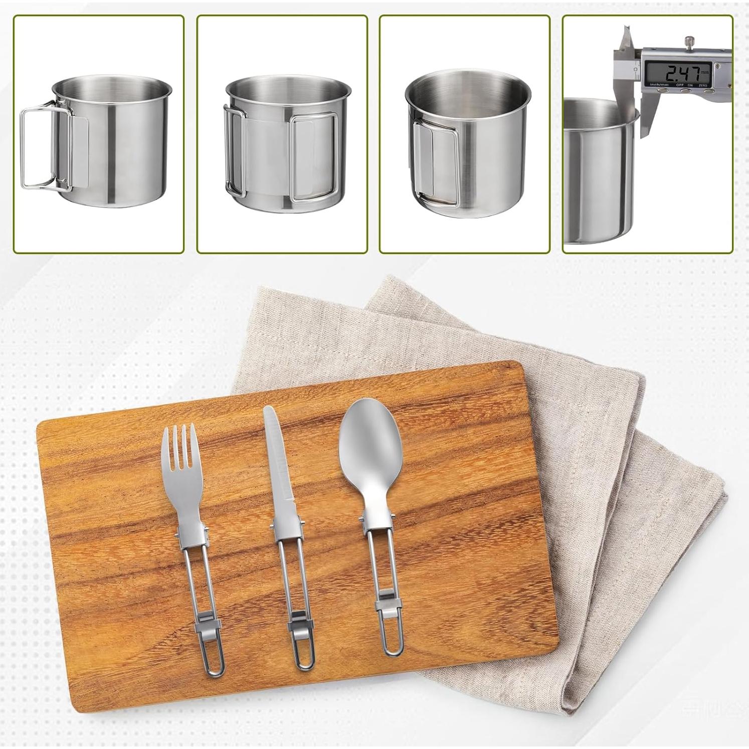 Kit de Utensilios de Cocina THTYBROS para Camping 7 Piezas