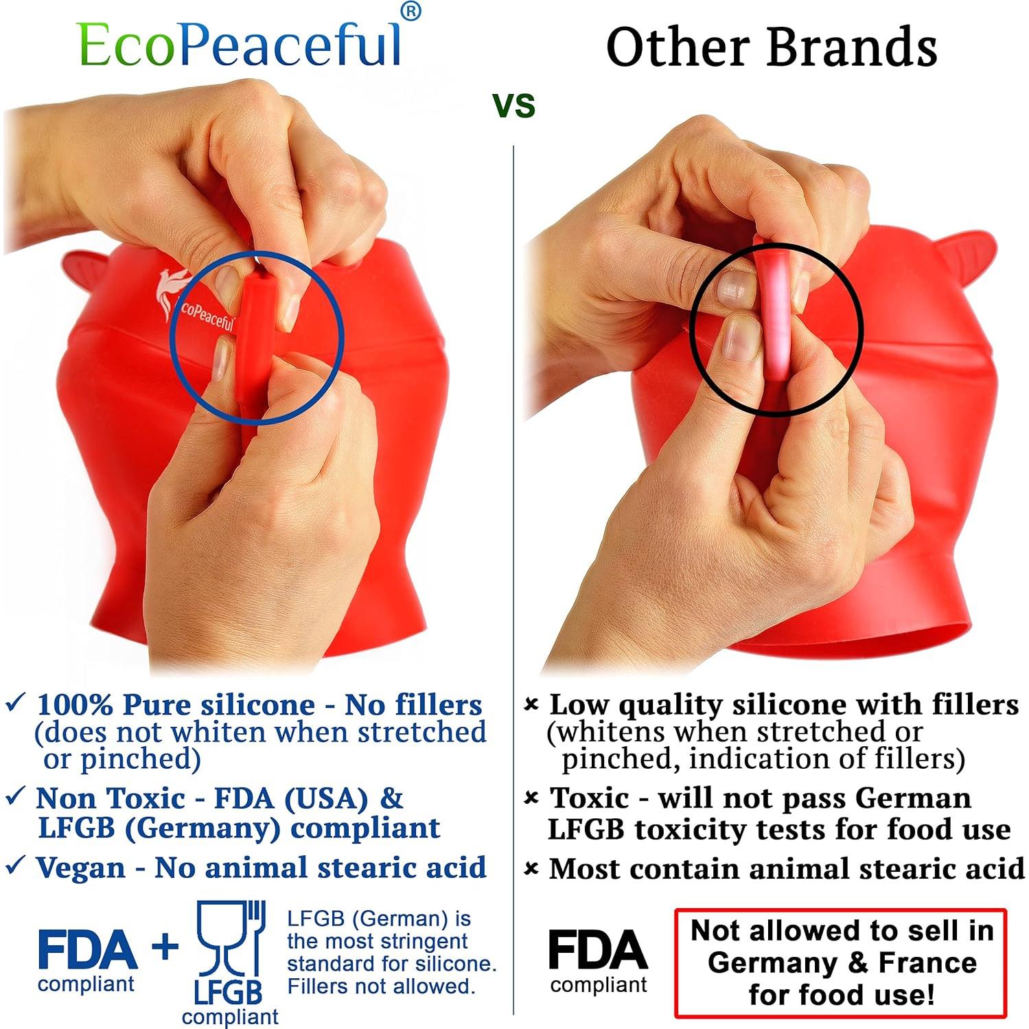 Tazón Colapsable para Palomitas EcoPeaceful 12 Tazas Silicona