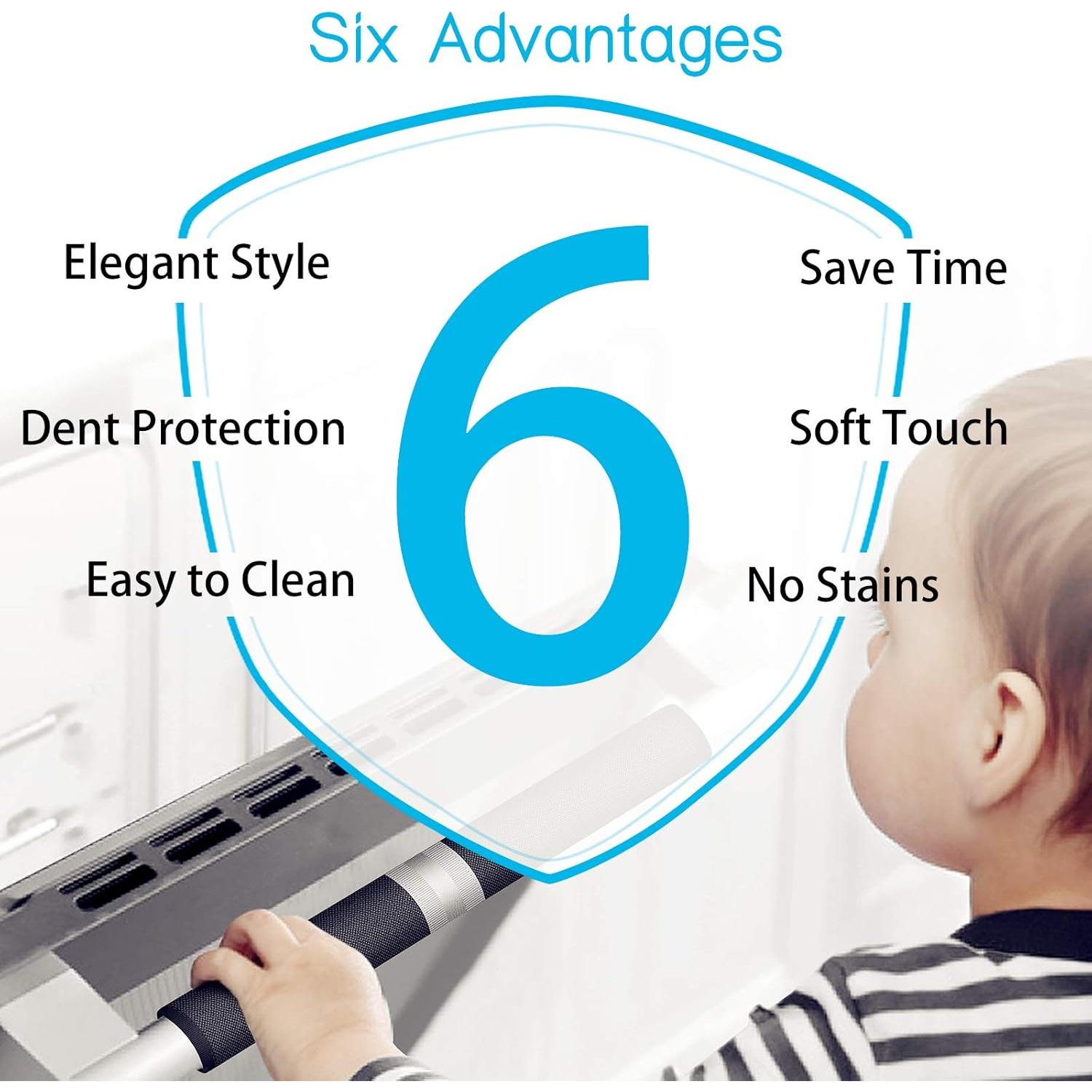 Cubiertas de Manijas de Refrigerador Miss.Silk 5 Piezas Negro