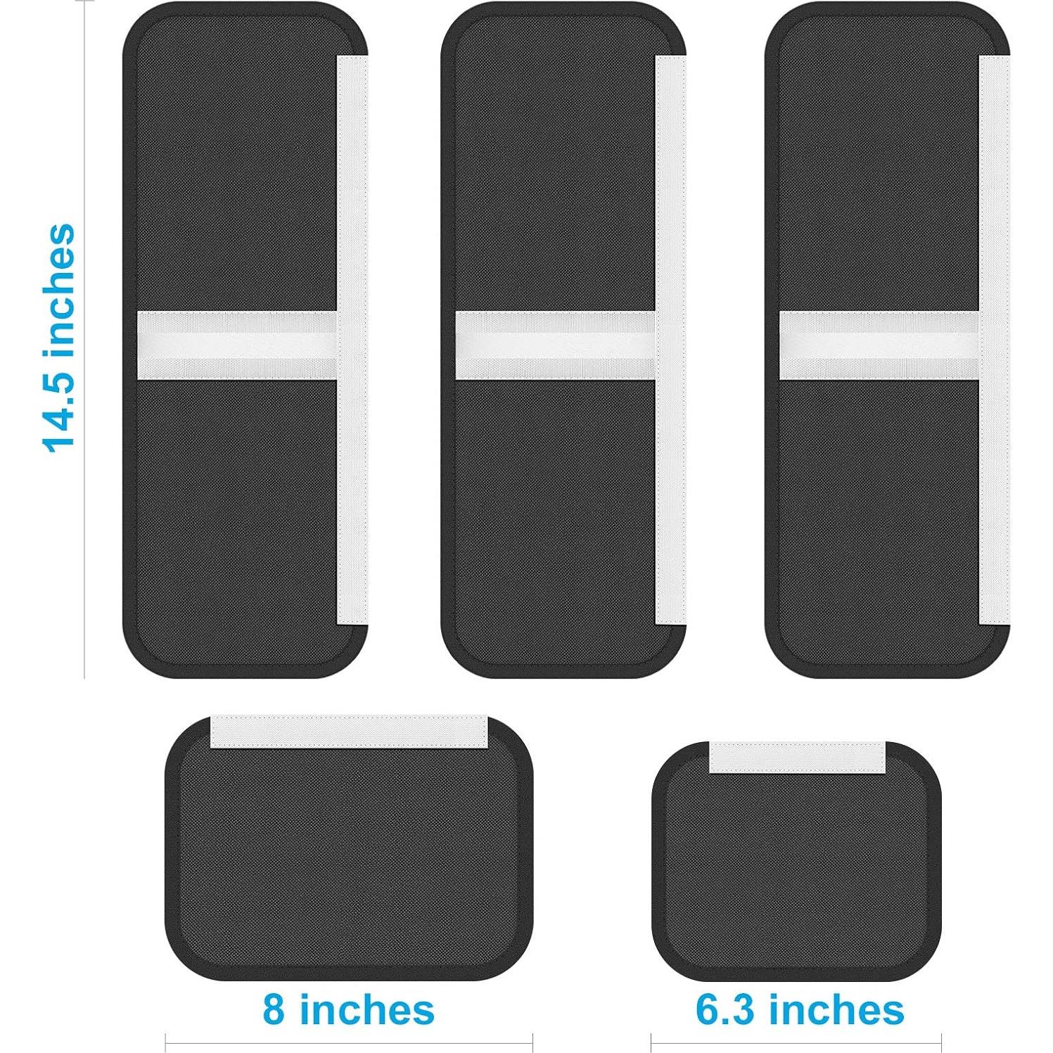 Cubiertas de Manijas de Refrigerador Miss.Silk 5 Piezas Negro