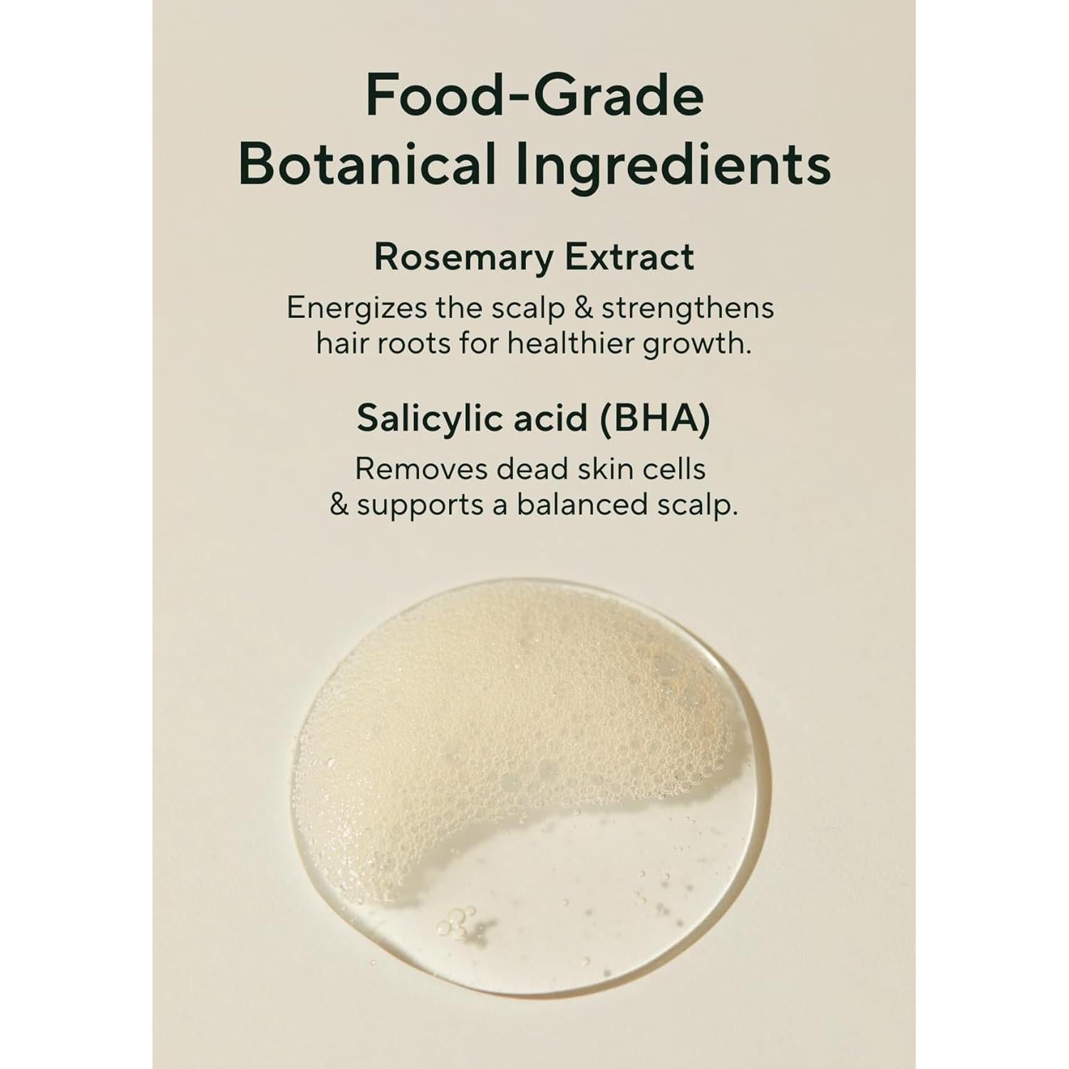 AROMATICA Rosemary Scalp Scaling Shampoo - Thinning Hair Loss Natural Rosemary Essential oil for Women - Vegan Hair Growth Biotin Korean Shampoo - Free from Sulfate, Silicone, and Paraben (13.53 oz)