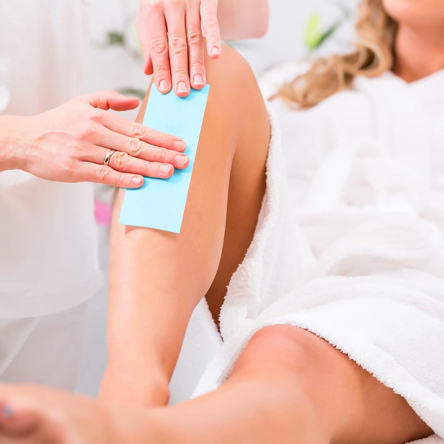 Tiras de Cera No Tejidas Blulu 400 Piezas 10 x 3.8 cm