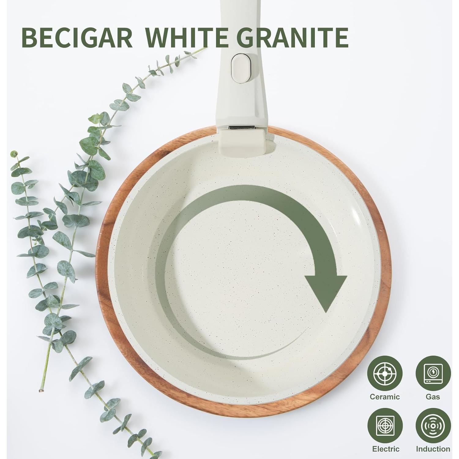 Juego de 8 Piezas de Ollas y Sartenes BECIGAR Cerámica