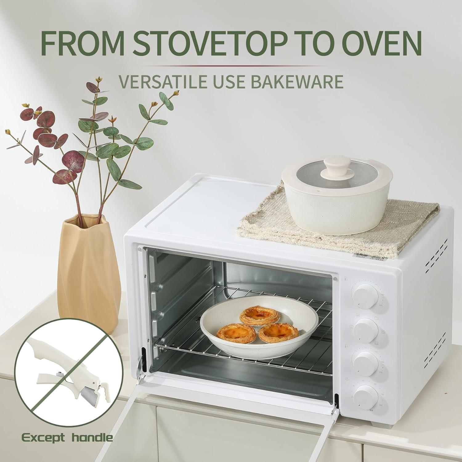 Juego de 8 Piezas de Ollas y Sartenes BECIGAR Cerámica