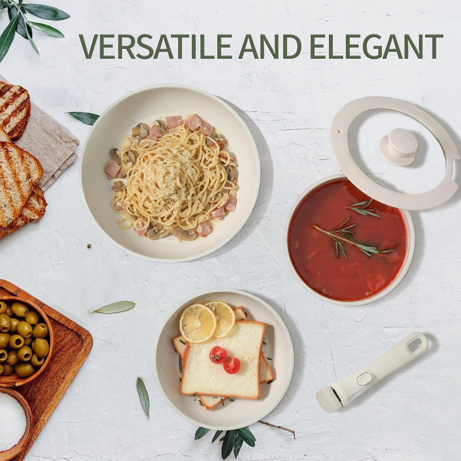 Juego de 8 Piezas de Ollas y Sartenes BECIGAR Cerámica