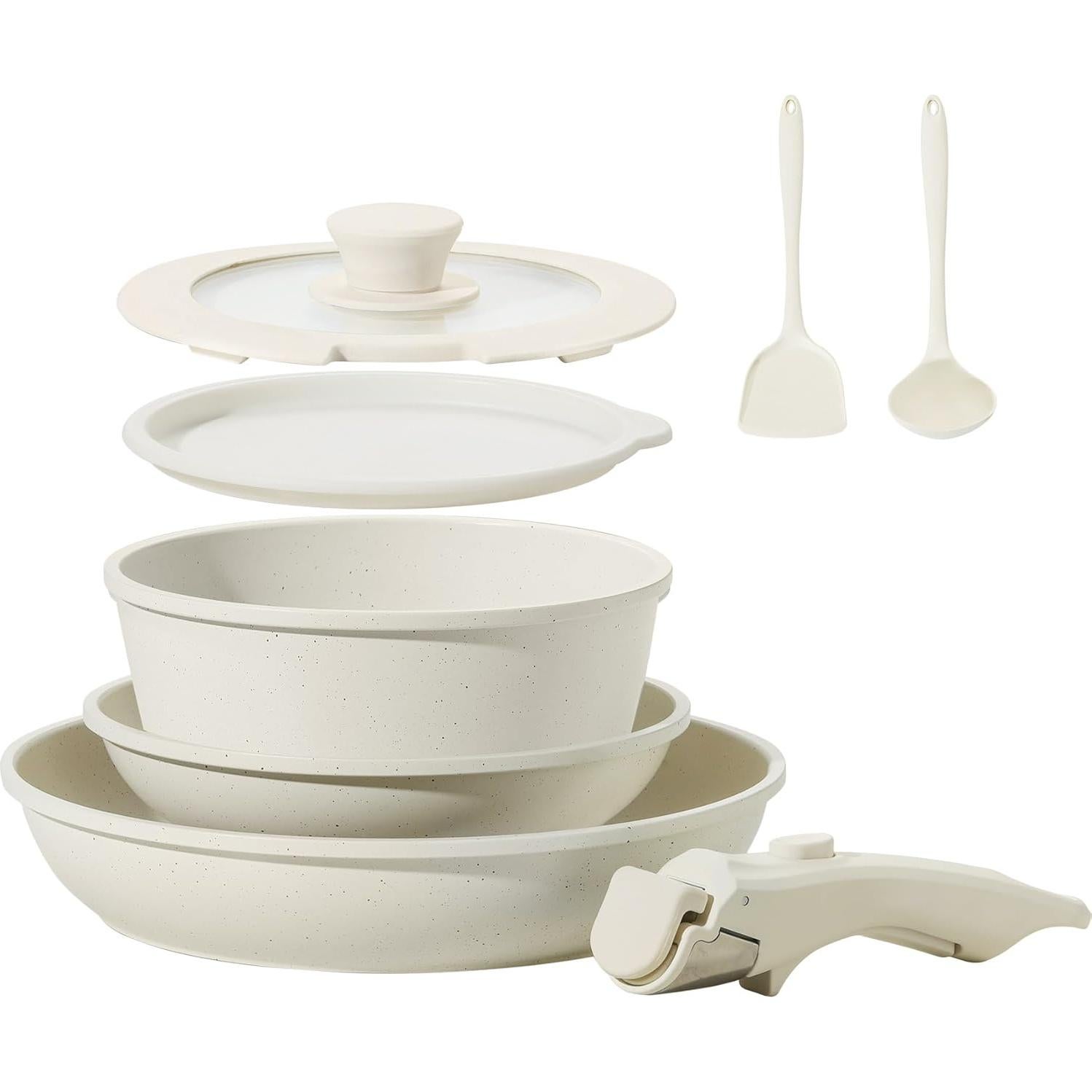 Juego de 8 Piezas de Ollas y Sartenes BECIGAR Cerámica