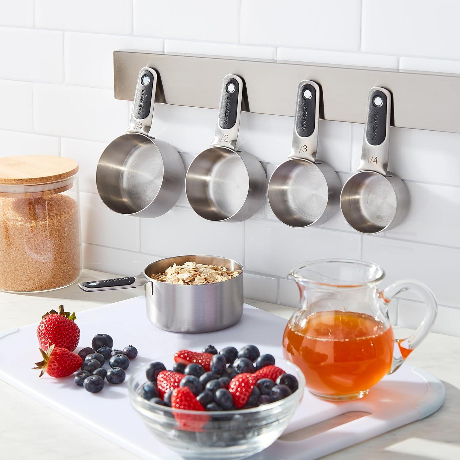 Juego de 5 Tazas Medidoras Magnéticas Farberware Acero Inoxidable