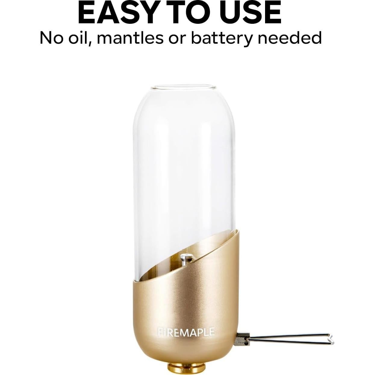 Lámpara de Camping Fire-Maple Naranja 9.4x5.1x13.7cm Sin Mechas