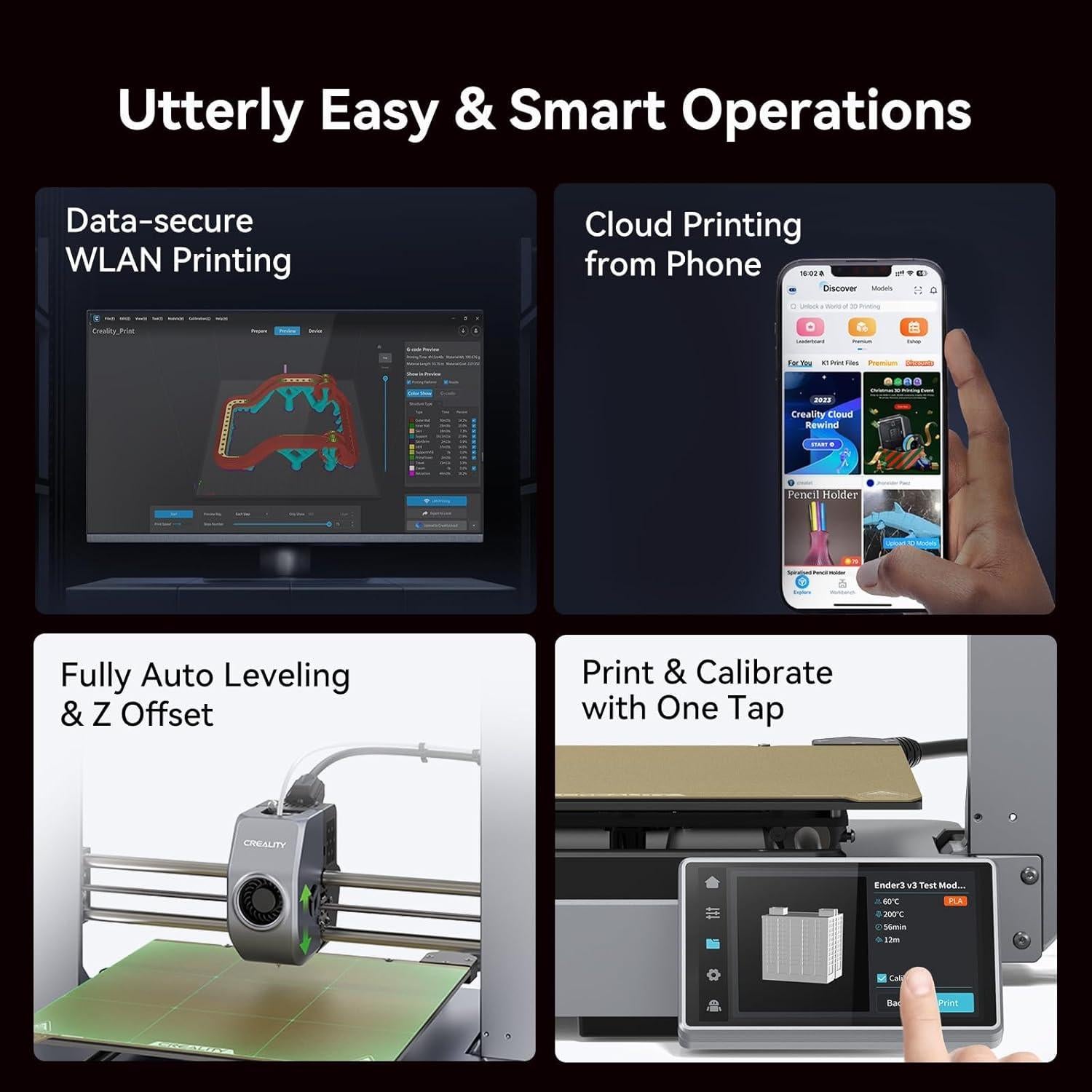 Impresora 3D Creality Ender 3 V3 - 600mm/s, 220x220x250mm
