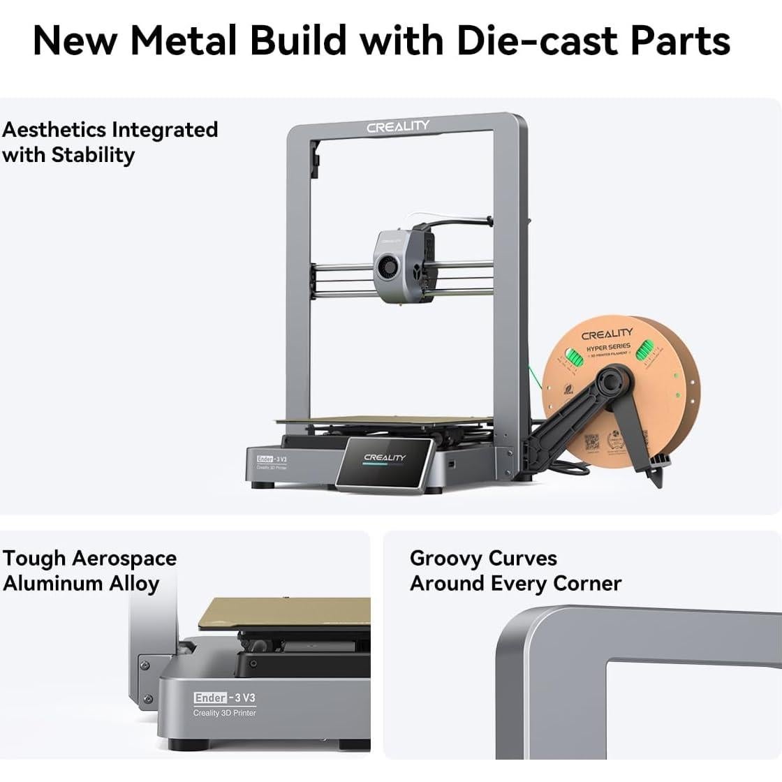 Impresora 3D Creality Ender 3 V3 - 600mm/s, 220x220x250mm