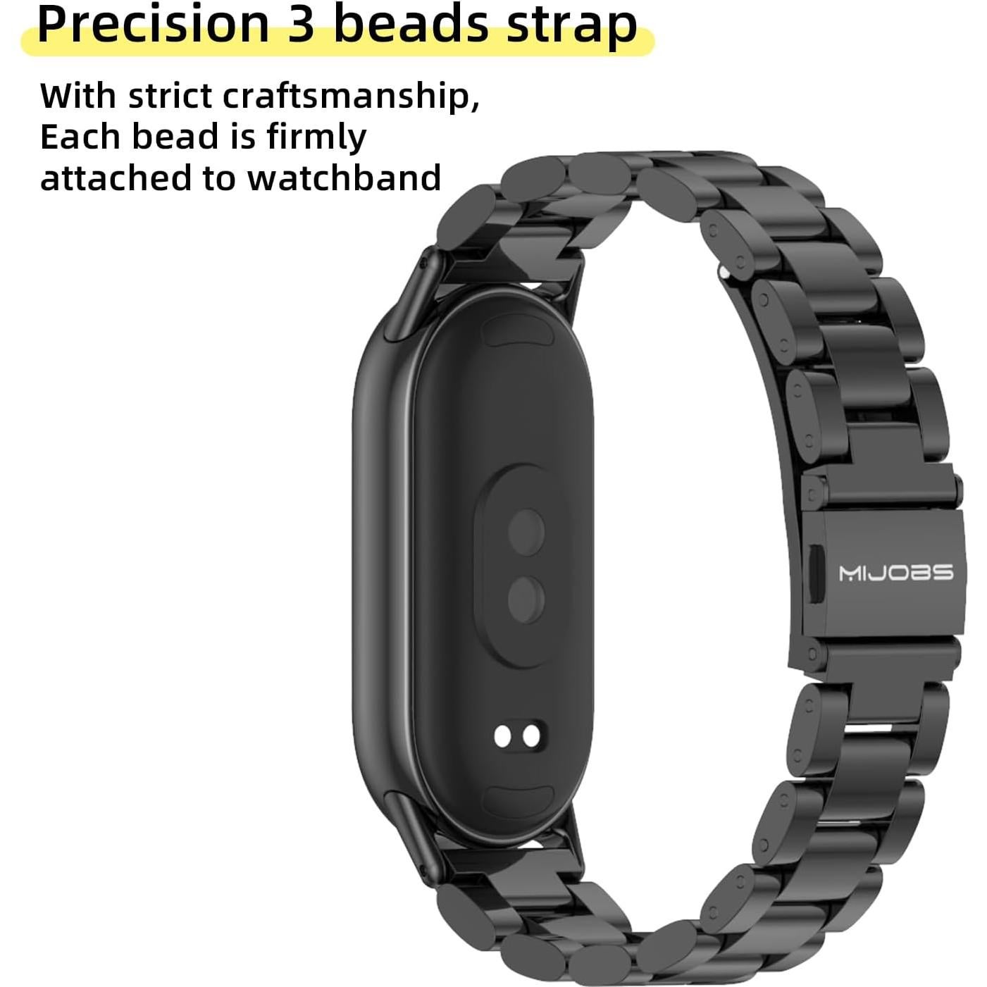 Correa de Reemplazo MIJOBS para Xiaomi Mi Band 8/9 - Acero Inoxidable