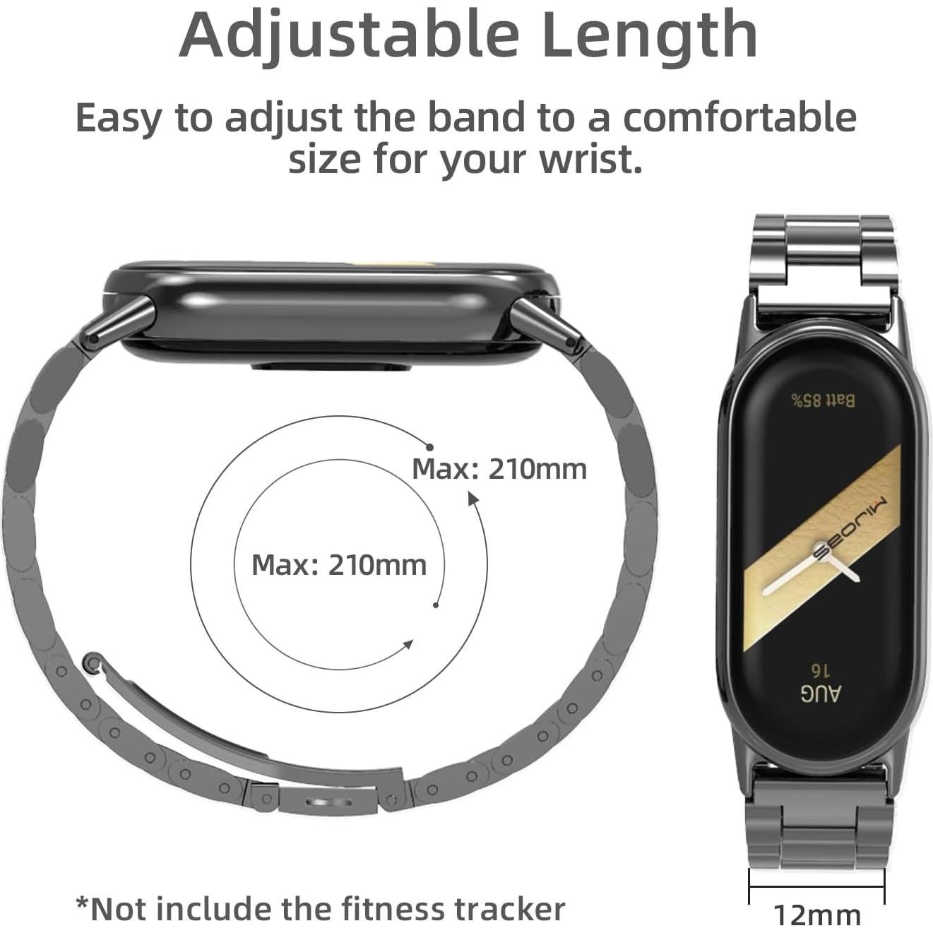 Correa de Reemplazo MIJOBS para Xiaomi Mi Band 8/9 - Acero Inoxidable