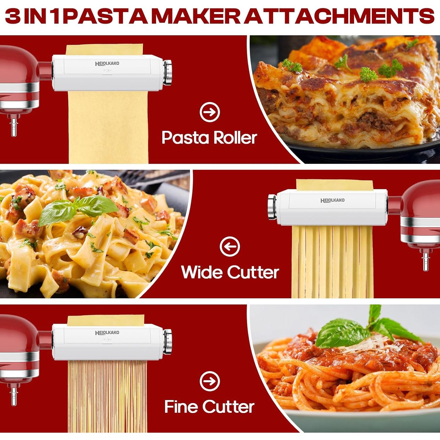 Accesorio de Pasta KitchenAid 3 en 1 - Cortador y Rodillo