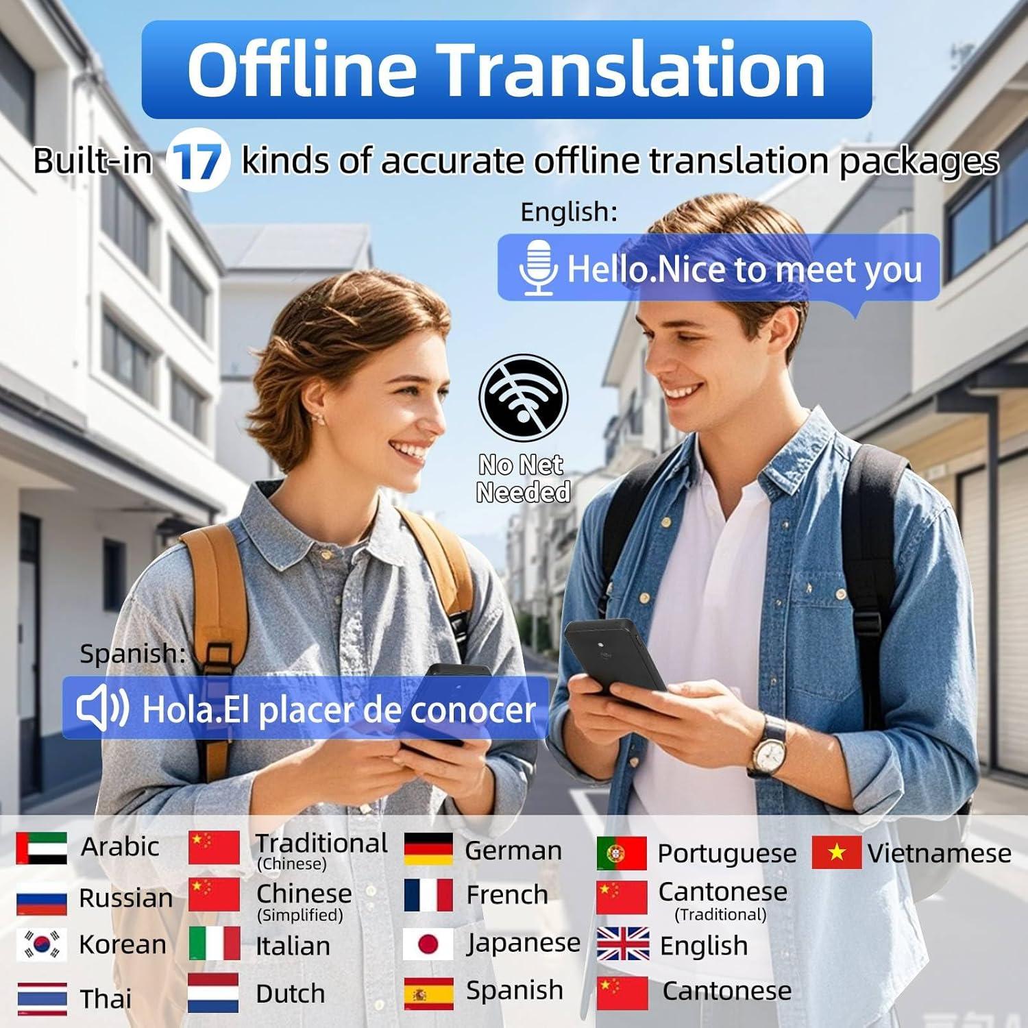 Traductor de Idiomas S85 Boeleo - 138 Idiomas, Sin WiFi