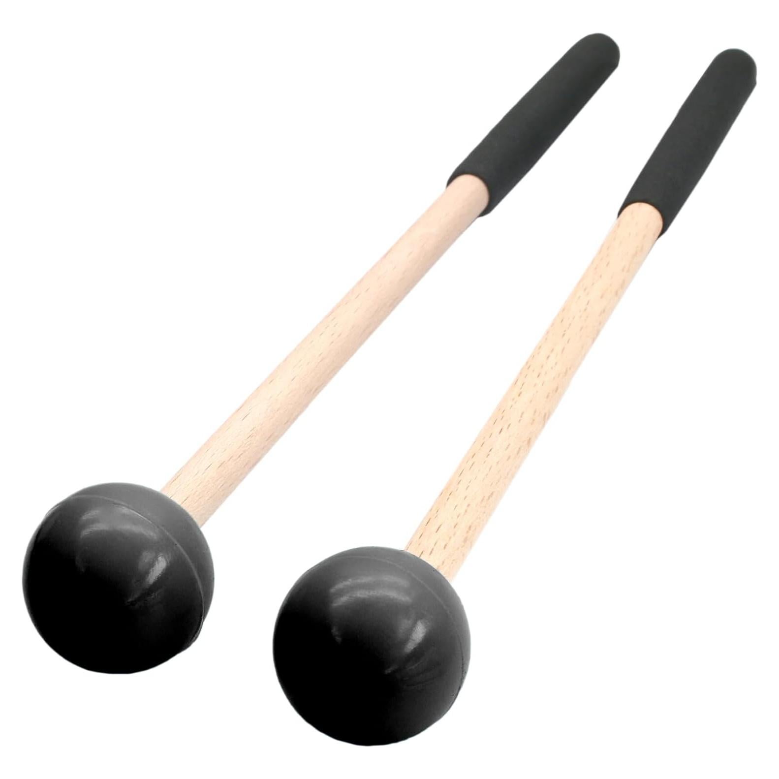 Mallets de Glockenspiel Biaungdo 2 Piezas Goma Madera Negro