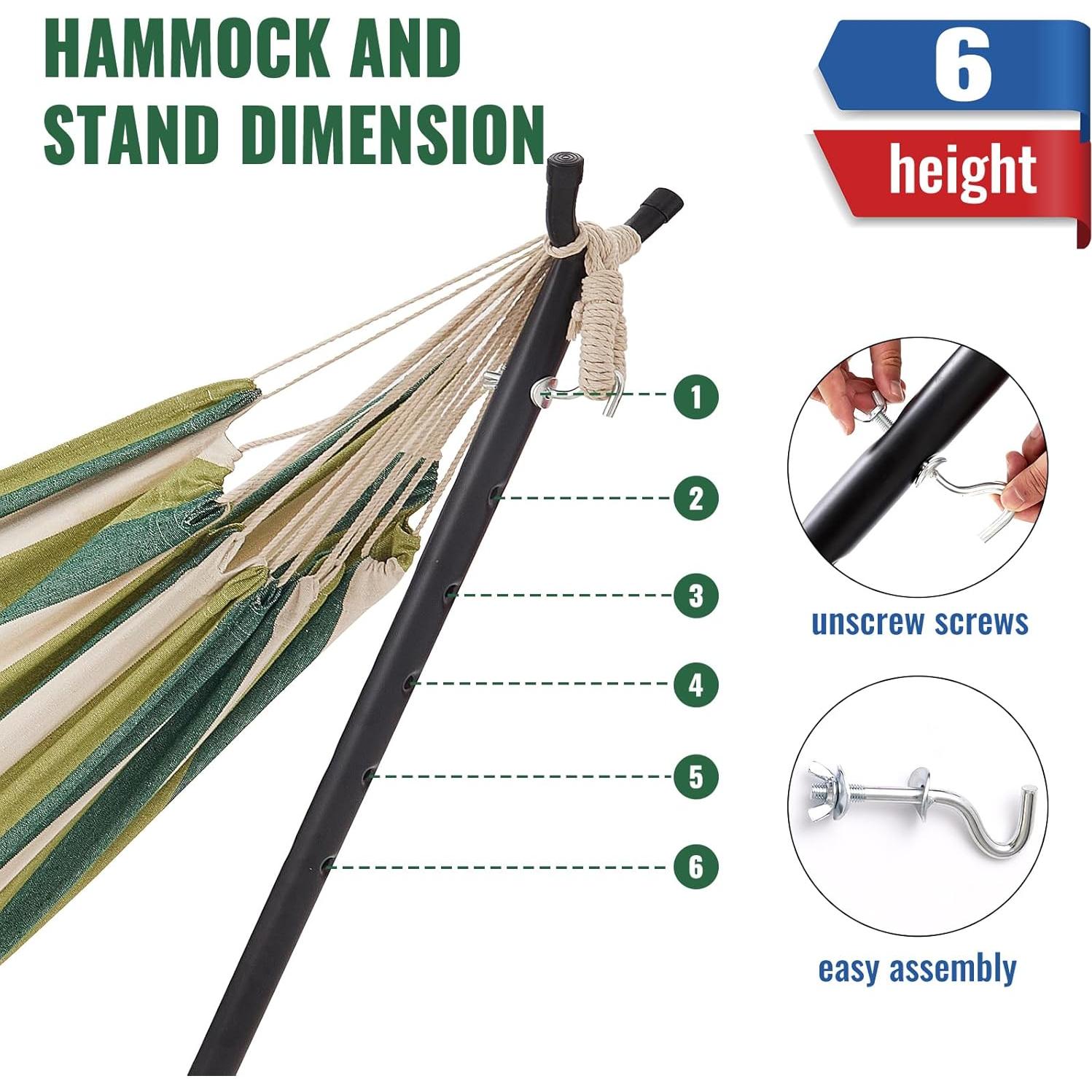 Hamaca Doble EchoSmile con Soporte Desmontable - 217 kg