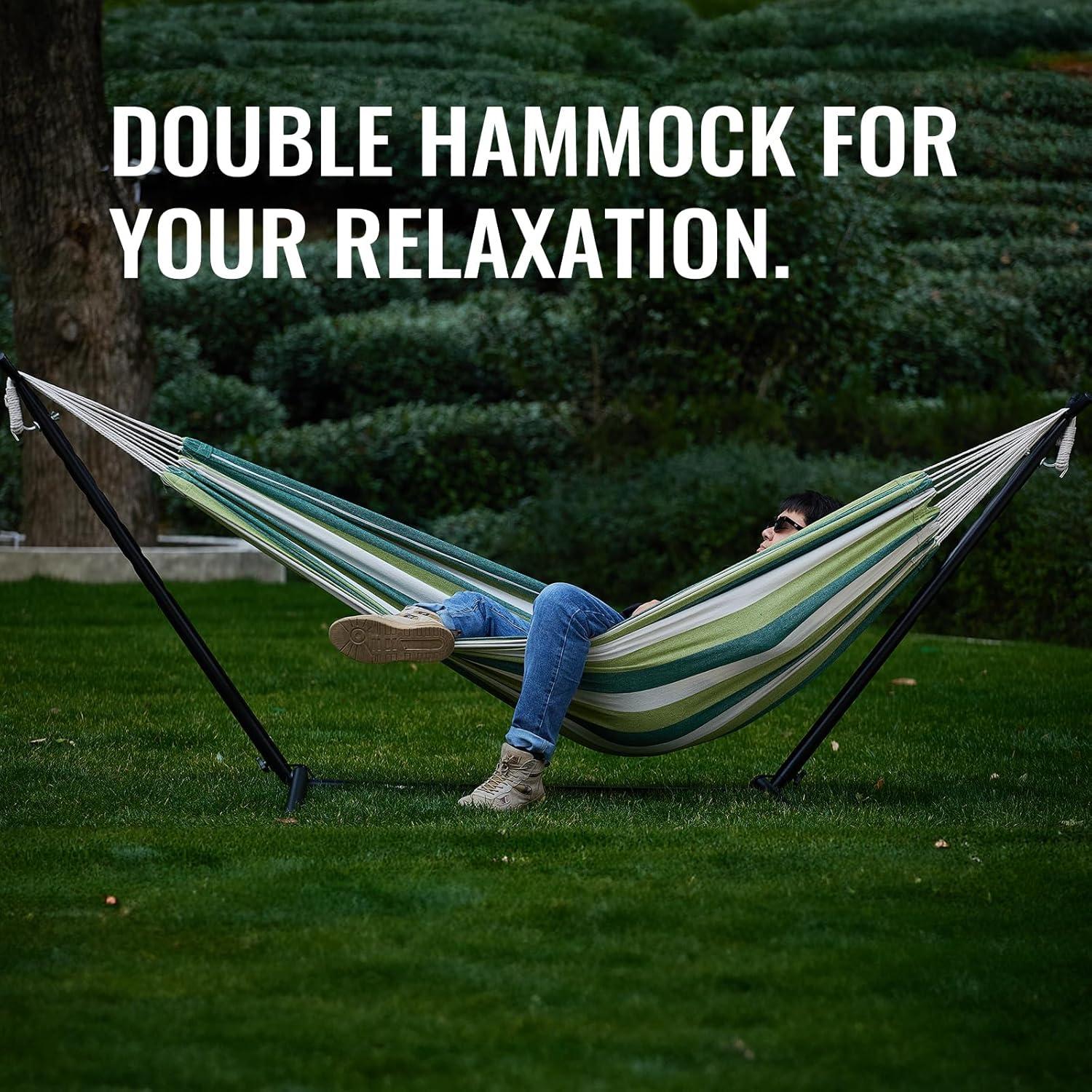 Hamaca Doble EchoSmile con Soporte Desmontable - 217 kg