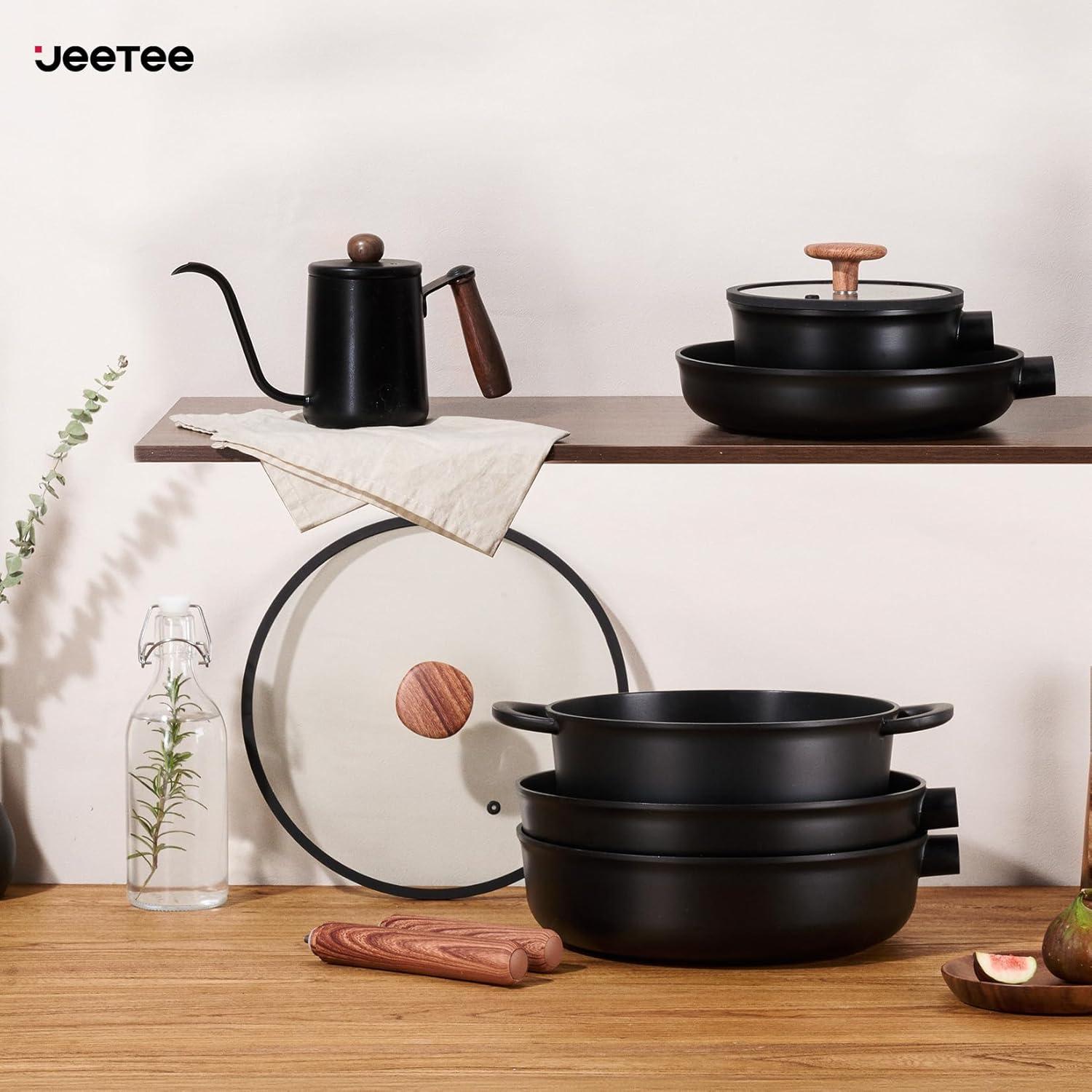Juego de Utensilios de Cocina JEETEE 15 Piezas Cerámica