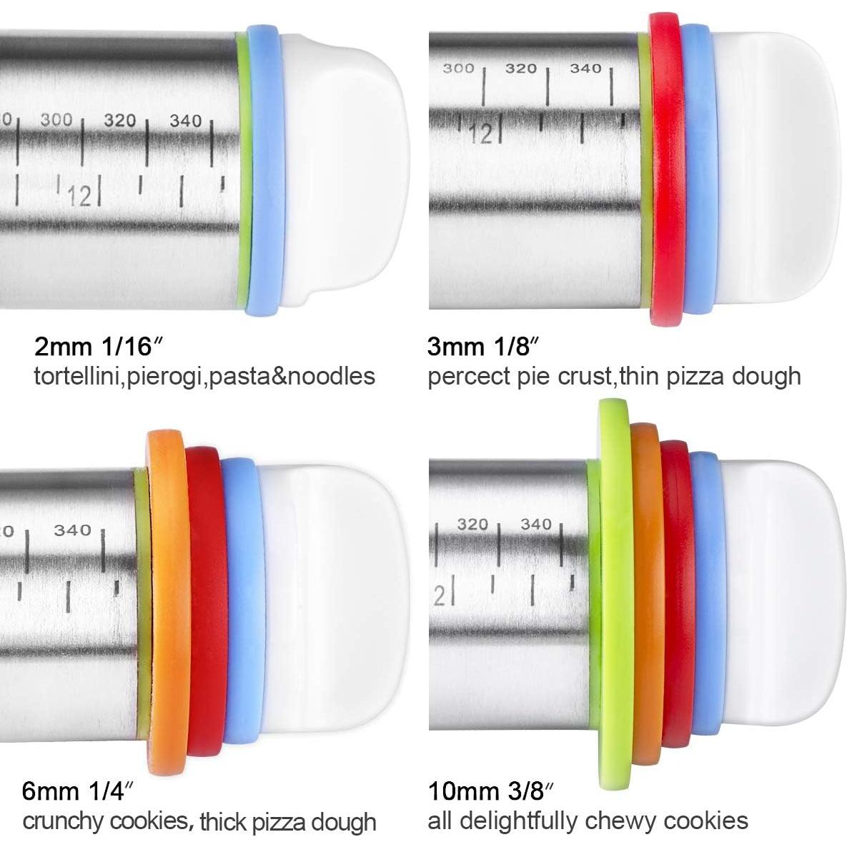 Rodillo Ajustable Quellance 43cm Acero Inoxidable Azul