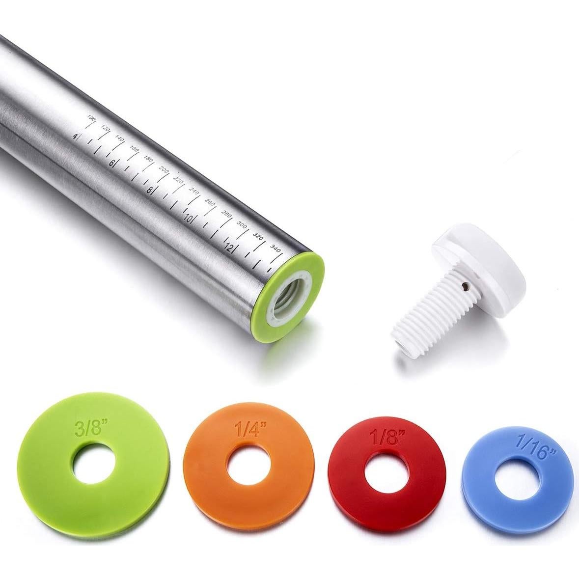 Rodillo Ajustable Quellance 43cm Acero Inoxidable Azul