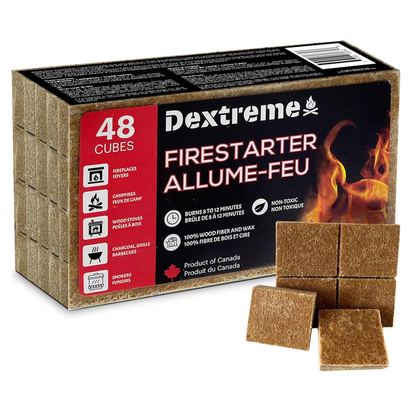 Encendedores de Fuego Dextreme 48 Cubos Naturales Ecológicos
