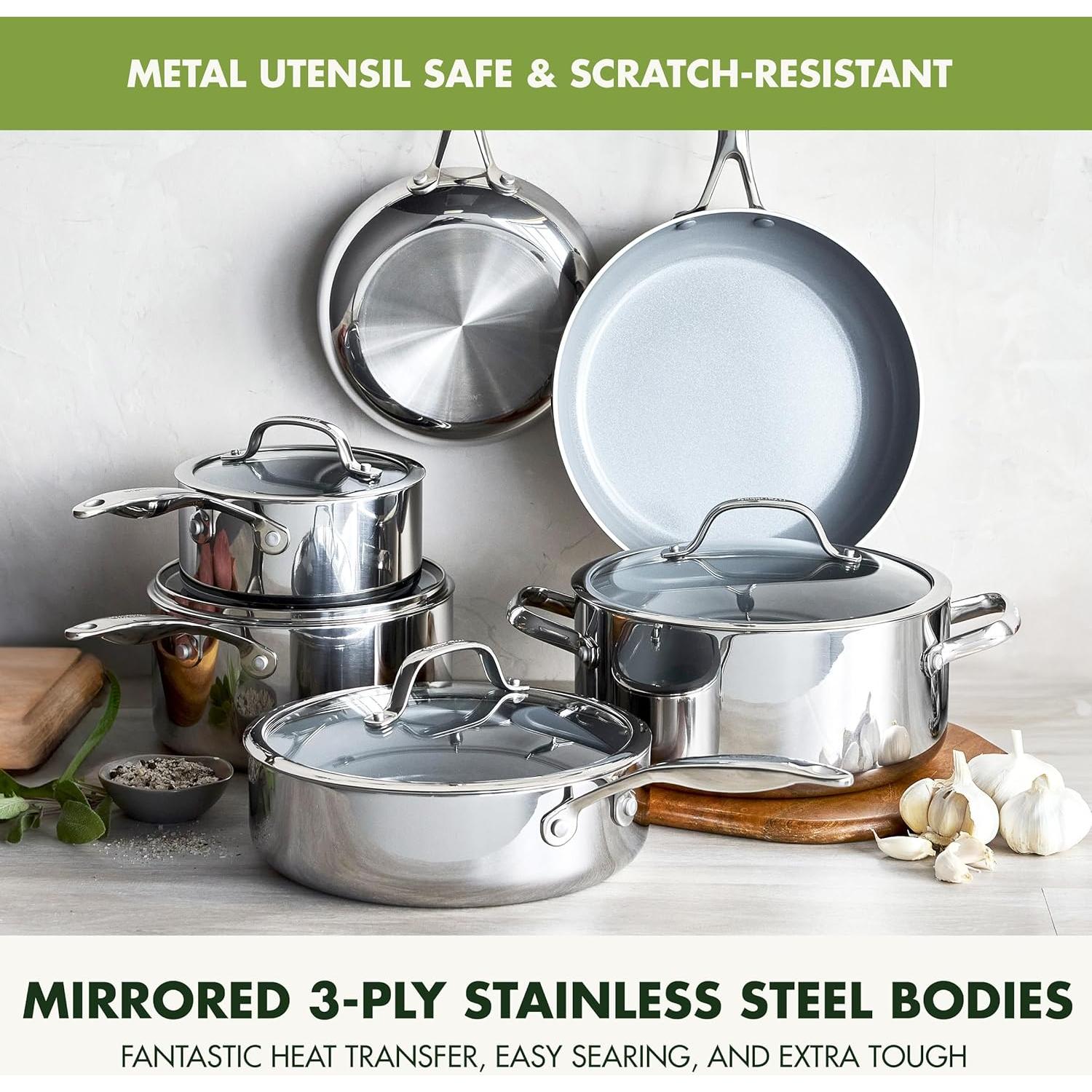 Juego de Utensilios de Cocina GreenPan Valencia Pro 10 Pzas