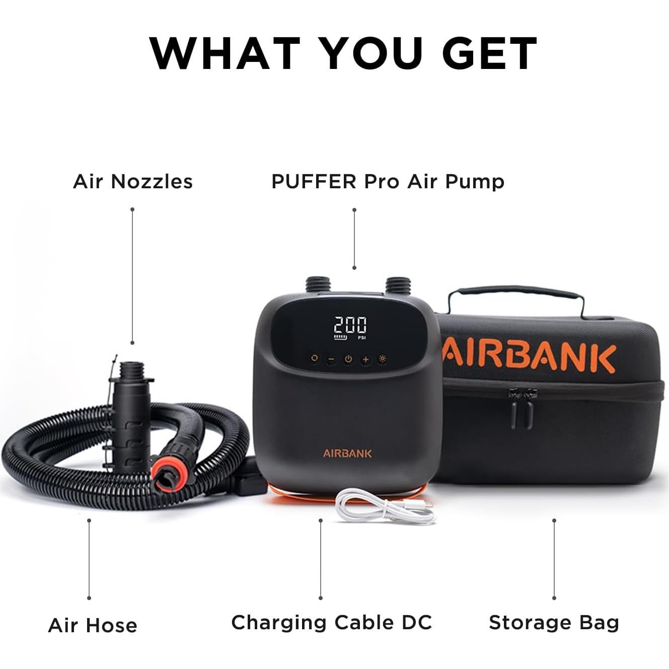 Bomba Eléctrica SUP AIRBANK PUFFER Pro 20 PSI Portátil