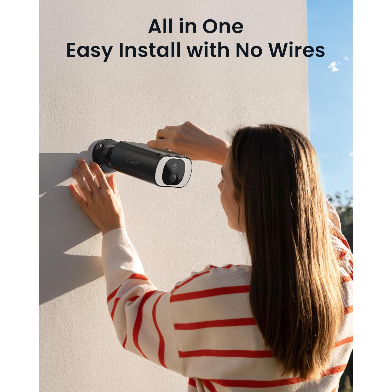 Cámara Solar Inalámbrica ieGeek S1 5MP para Exteriores