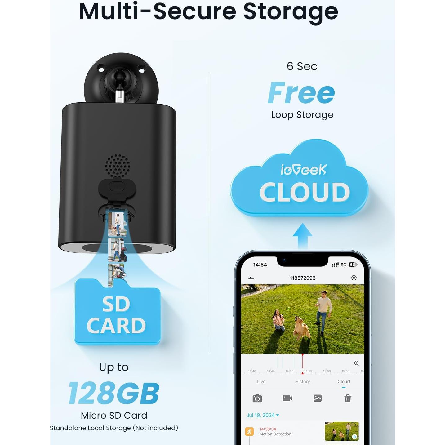 Cámara Solar Inalámbrica ieGeek S1 5MP para Exteriores