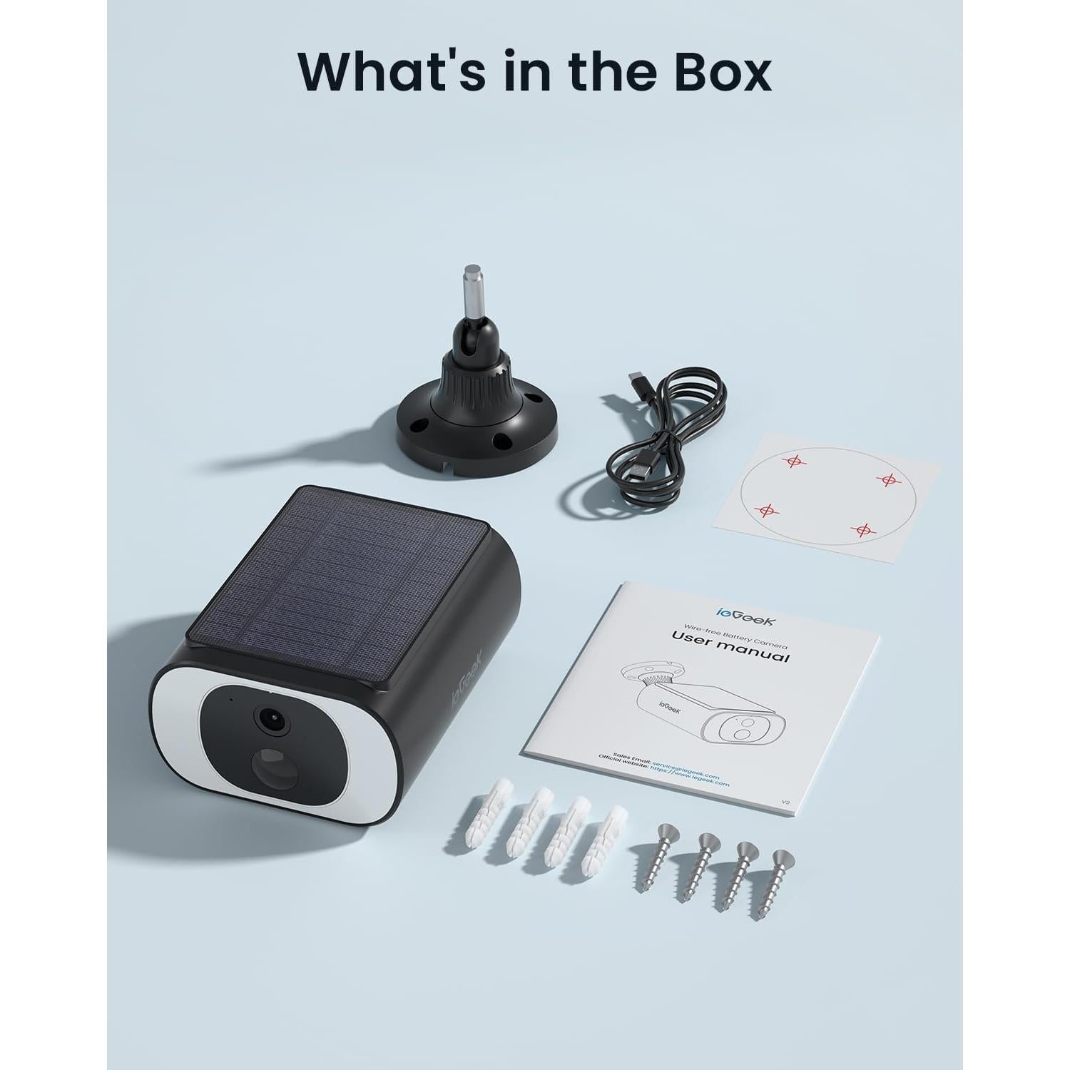 Cámara Solar Inalámbrica ieGeek S1 5MP para Exteriores