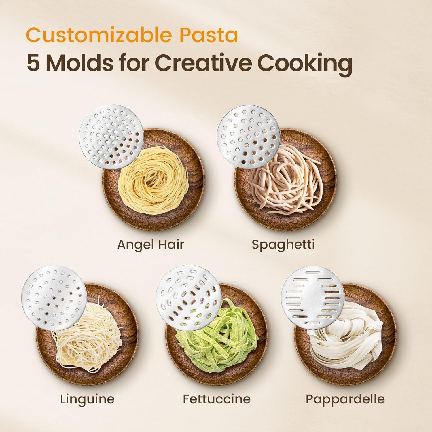 Máquina de Pasta EASEMOM Eléctrica 5 Moldes Acero Inoxidable