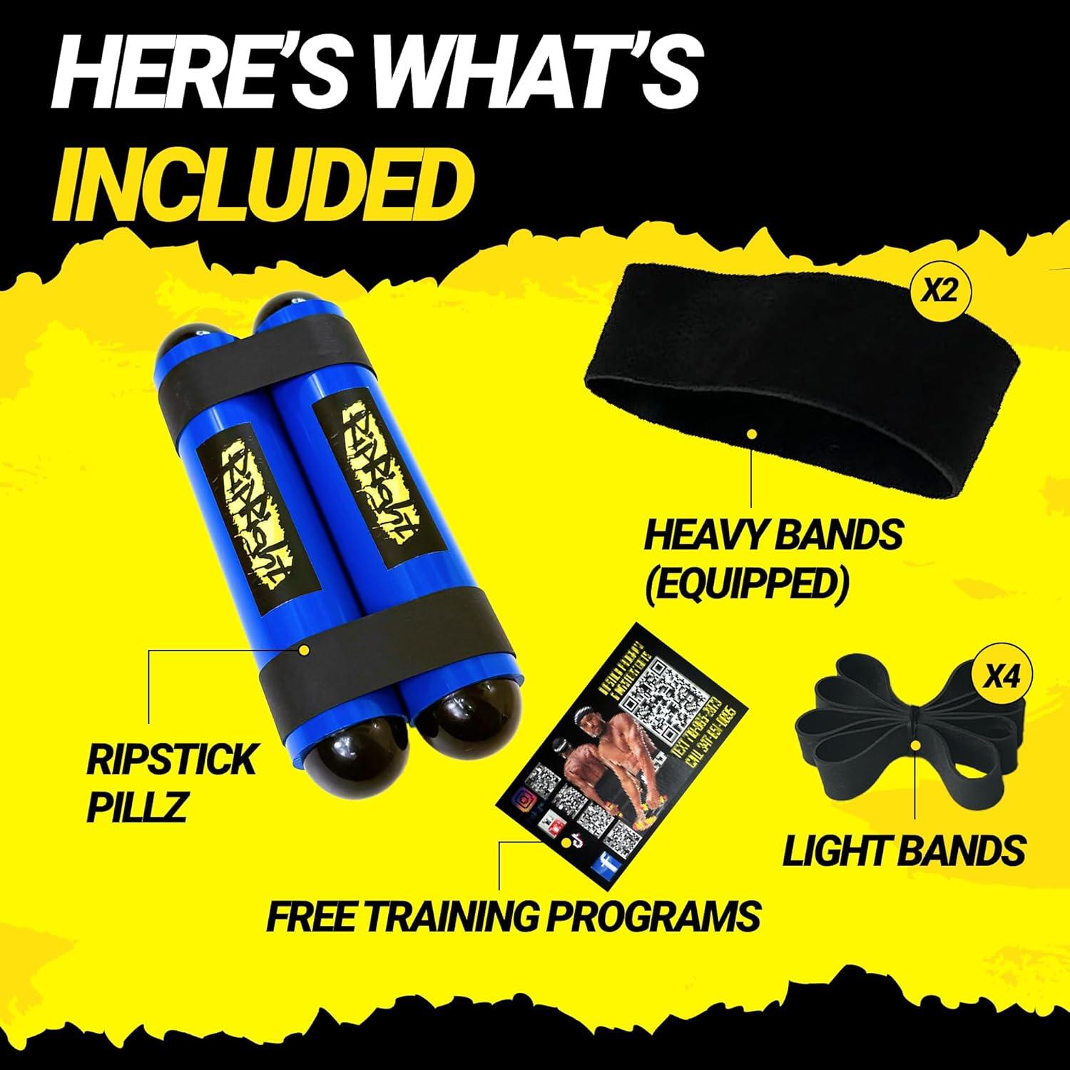 RipRight RipStick Naranja - Equipo de Ejercicio con 6 Bandas