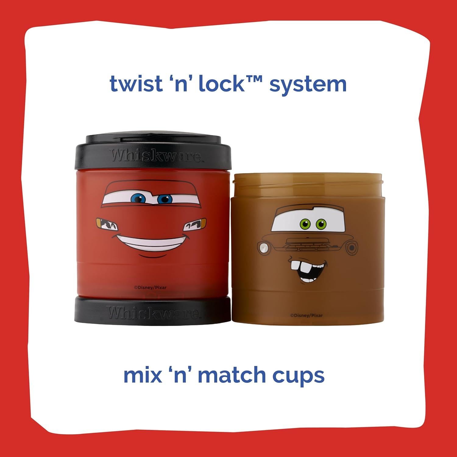 Contenedores apilables Whiskware Pixar 3 tazas para refrigerios