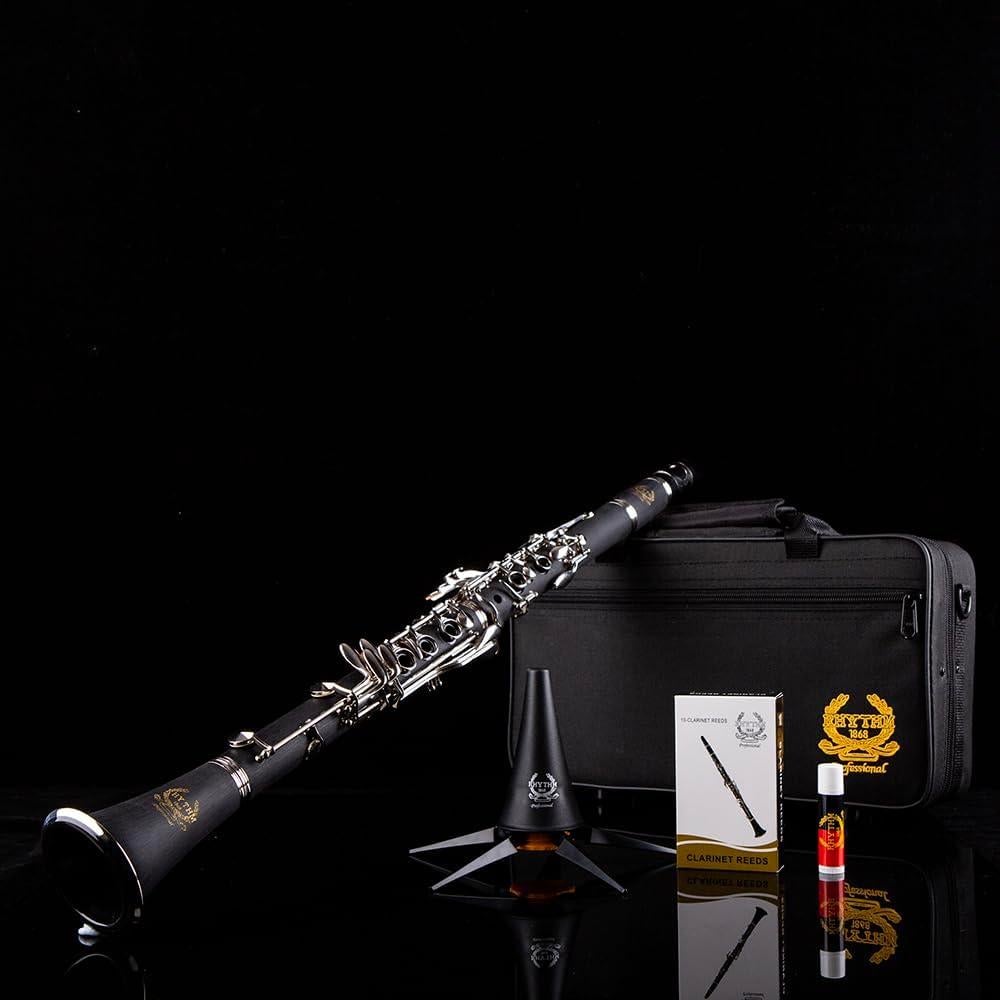 Clarinete Bb Ritmo Níquel 17 Teclas con Estuche y Kit