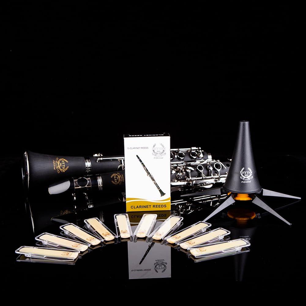 Clarinete Bb Ritmo Níquel 17 Teclas con Estuche y Kit