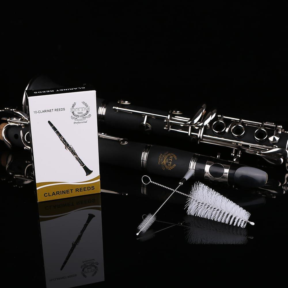 Clarinete Bb Ritmo Níquel 17 Teclas con Estuche y Kit