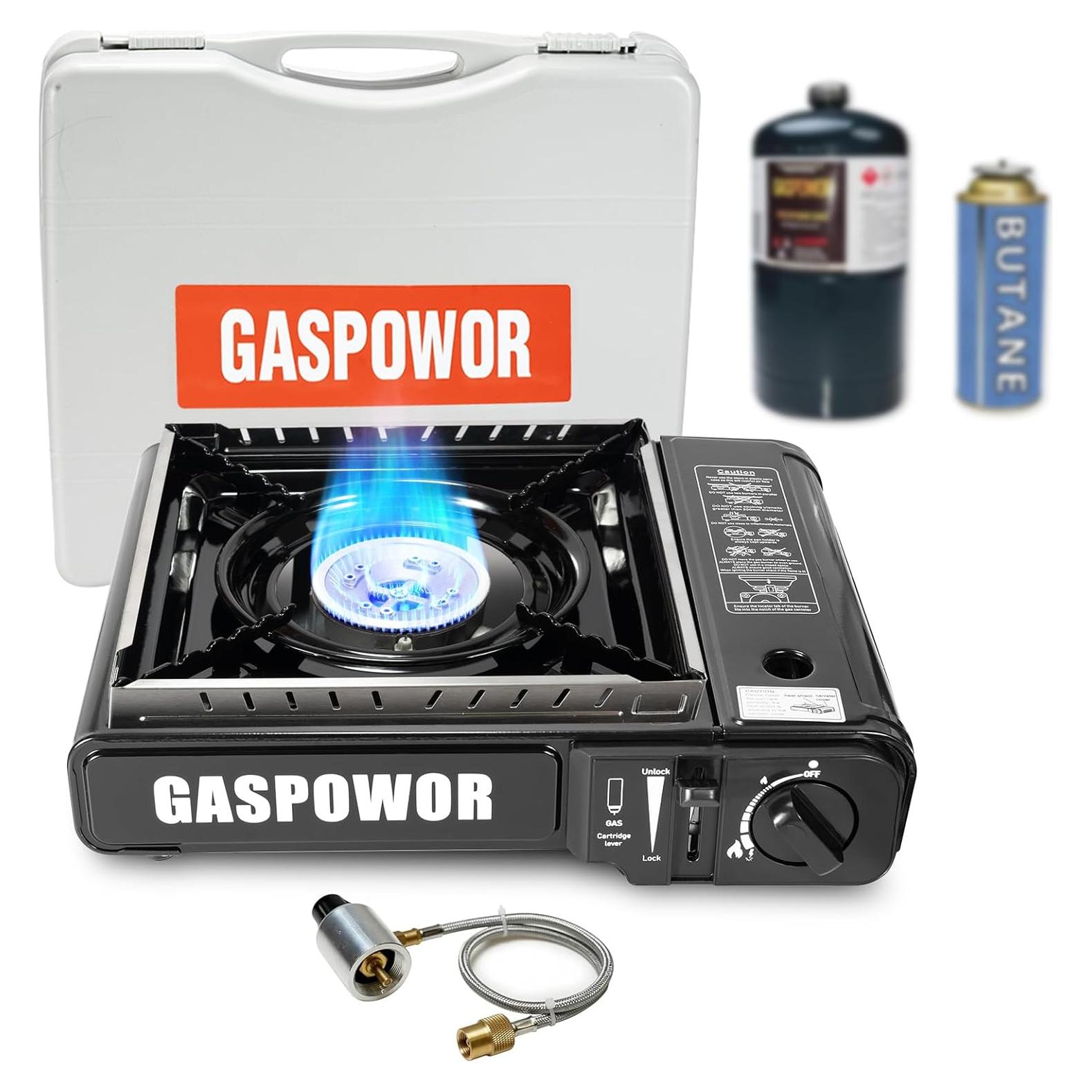 Estufa de Camping GASPOWOR Doble Combustible 10000 BTU