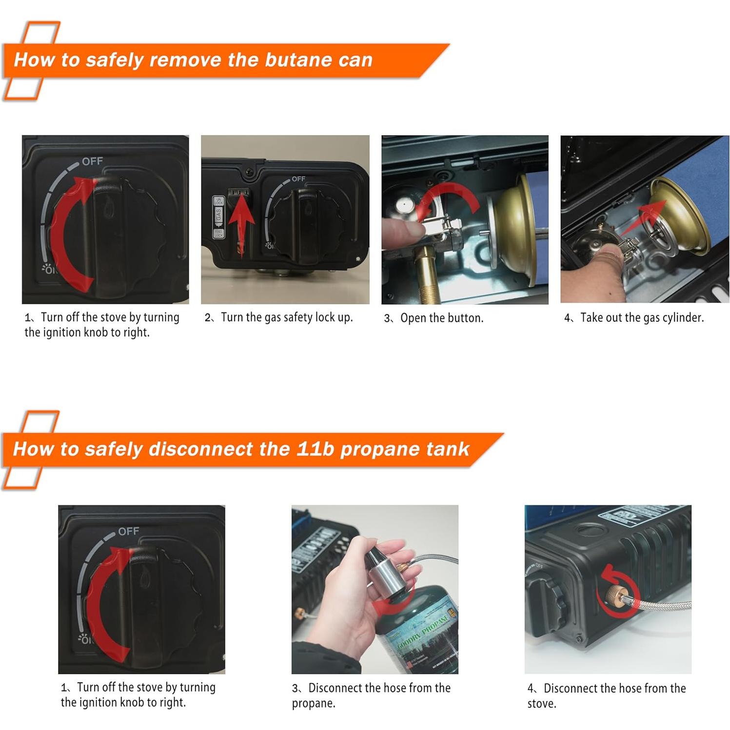 Estufa de Camping GASPOWOR Doble Combustible 10000 BTU