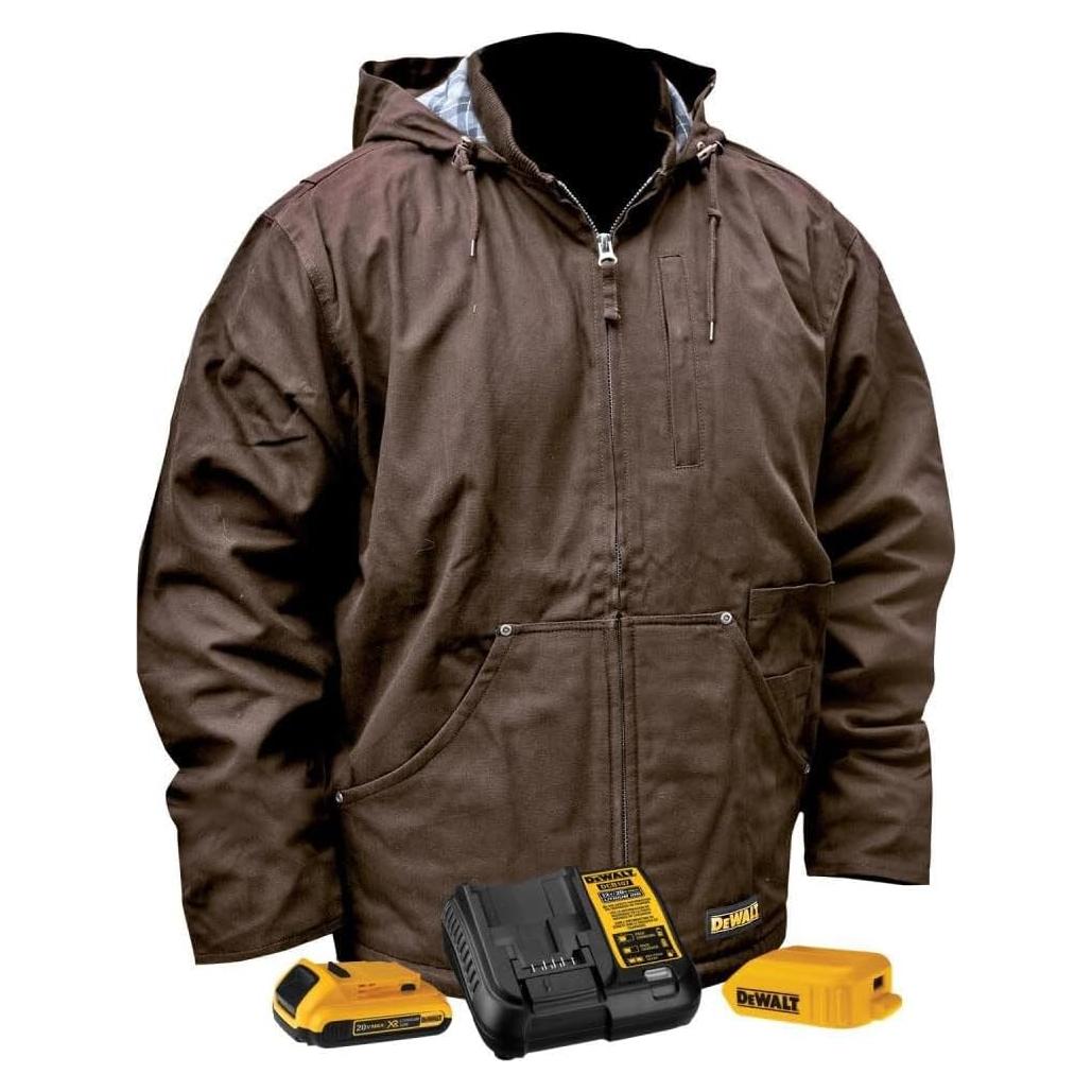 Chaqueta calefaccionada DEWALT Unisex Mediana Tabaco