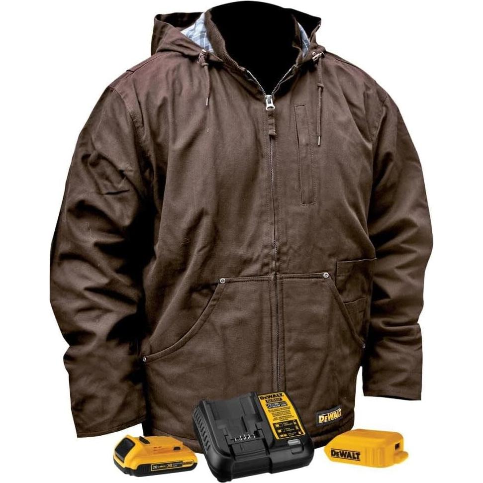 Chaqueta calefaccionada DEWALT Unisex Mediana Tabaco